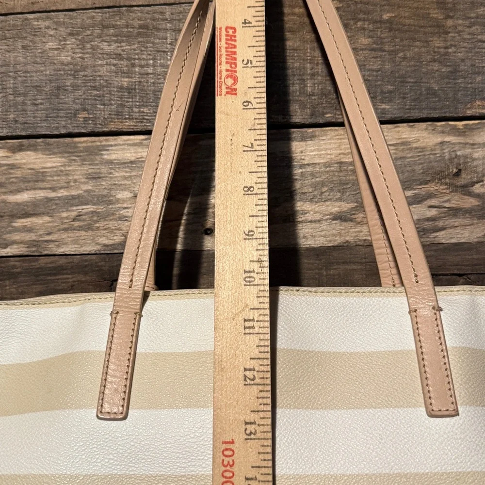 💚❤️Kate Spade Striped Leather Tote Bag Purse